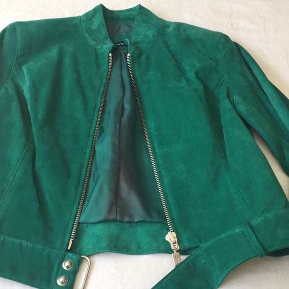 emerald green suede jacket